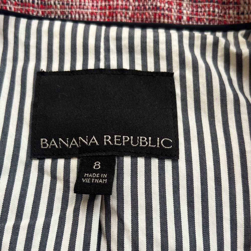 Banana Republic Tweed blazer size 8 cotton - Picture 5 of 8